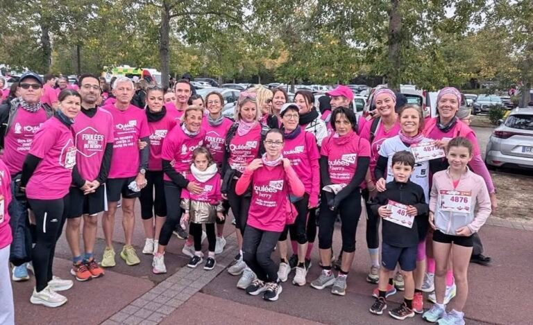 Une jolie représentation de notre club pour les foulées roses du Berry 2026 et ce pour la bonne cause bien évidemment